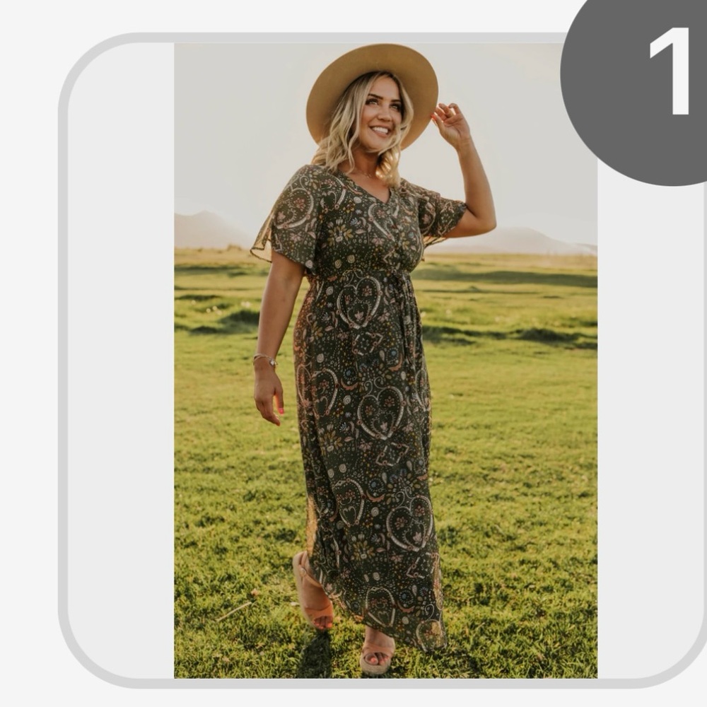 Roolee paisley print maxi dress size medium